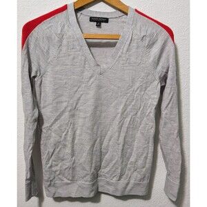Banana Republic Womens Sweater Shirt Medium Long Sleeve Merino Wool Gray (536)